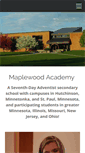 Mobile Screenshot of maplewoodacademy.org