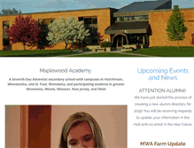Tablet Screenshot of maplewoodacademy.org